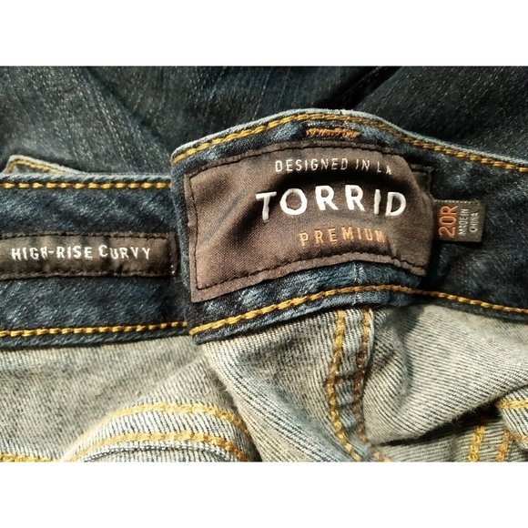 TORRID 20WR Medium Wash High Rise Curvy Skinny Jeans 25" inseam - Picture 2 of 7